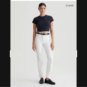AG Adriano Goldschmied The Premiere skinny straight white jeans 🇺🇸 30 💕